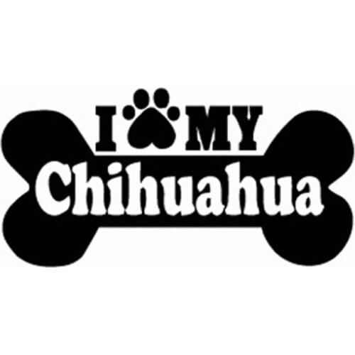 Cartoon I Love My Chihuahua Car Stickers Dog Paws Fashion Cartoon Body Stickers Good Quality Waterproof Sun Protection Anti-UV