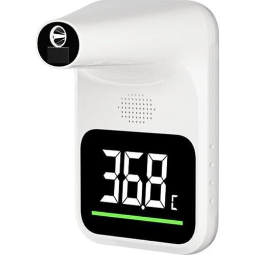 Wall Mounted Body Thermometer Infrared Forehead Thermometer LED Dual Screen Display For Public Places Adults Child Elder