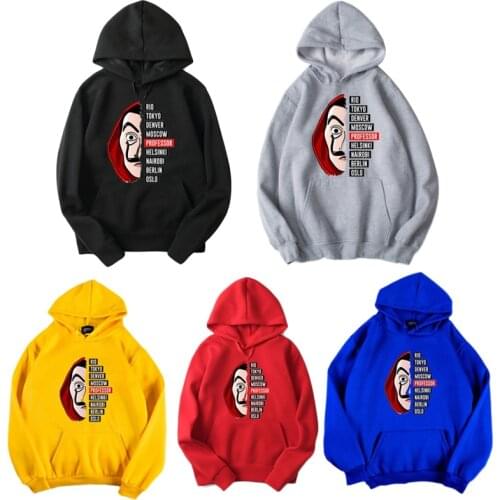 New La Casa De Papel Hoodies Sweatshirts 3D Print Letter Casual Jacket Mens Money Heist Pullover House of Paper Hoodies Women
