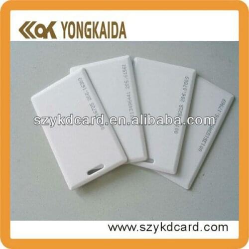 Wholesale CR80 125KHZ RFID EM4200/TK4100 white cards thick id card