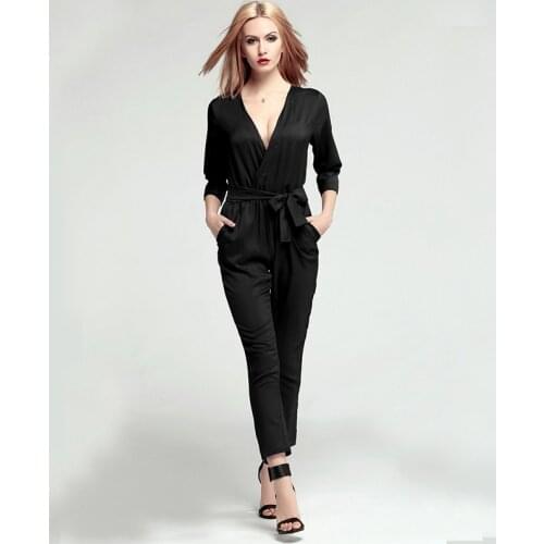 Stylish New Fashion Lady Womens V-Neck Casual Party Jumpsuit