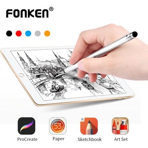 FONKEN 2 in 1 Stylus Pen For Iphone Android Huawei xiaomi Smartphone Capacitive Touch Pen Surface Pen For Tablet Notebook Pen