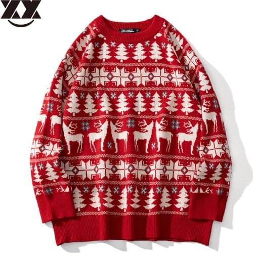 Cartoon Portrait Knitted Sweater Men Vintage Oversized Harajuku Pullover Male Autumn Winter Hip Hop Sweaters Unisex Pull Homme