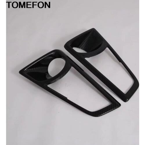 TOMEFON For Toyota HiAce Granvia Commuter 2019 2020 Front Foglight Fog Light Lamp Cover Trim Car Protect ExteriorAccessories ABS