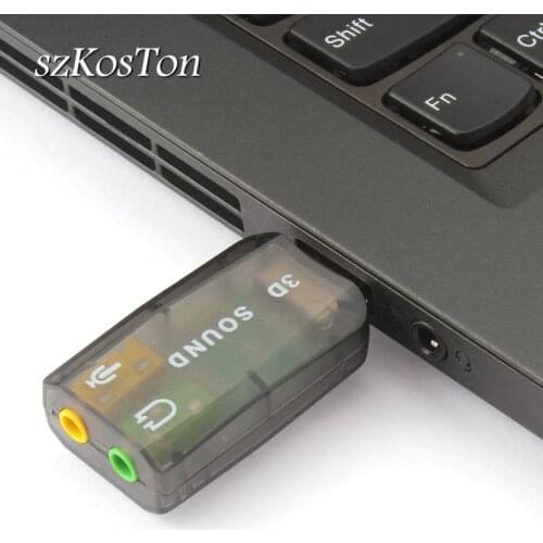 USB Audio Adapter 2.0 USB Sound Card External Converter Adapter with 3.5mm Headset MIC For Microphone for Computer PC Notebook