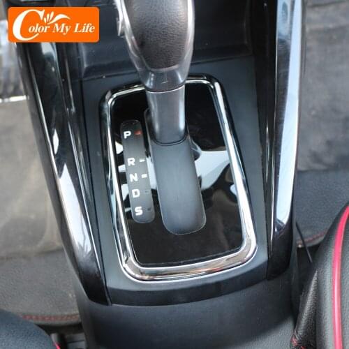 High Quality ABS Chrome Gear Shift Knob Surround Frame Trim Sticker for Ford Ecosport 2013-2017 Accessories