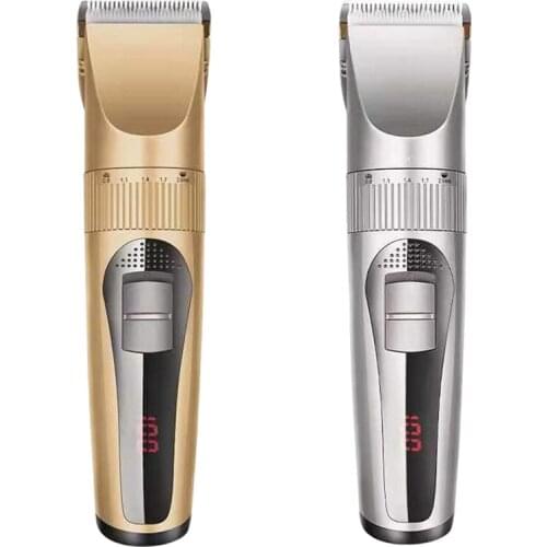 High Quality Rechargeable USB LCD Professional Salon Barber Hairdressing Hairstyle Hair Clippers Trimmer