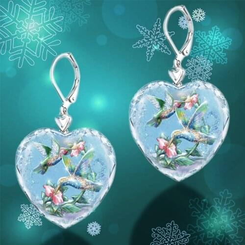 Earrings for Women Crystal Hummingbird Aesthetic Jewelry for Women Aesthetic Accessories Luxury Jewelry Halloween Accessories