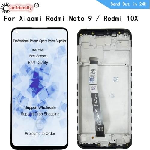 LCD for Xiaomi Redmi 10X Note 9 M2003J15SC M2003J15SG M2003J15SS LCD display touch screen digiziter sensor with frame assembly