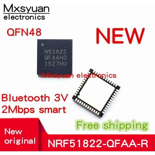 10pcs~50pcs/LOT N51822 NRF51822-QFAA-R NRF51822-QFAA NRF51822 QFN48 New original Bluetooth smart SOC 2Mbps 3V