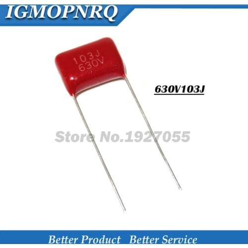 10PCS 630V103J 0.01UF Pitch 10MM 10NF 630V 103 CBB 0.01uf Polypropylene film capacitor new 630V103J-P10