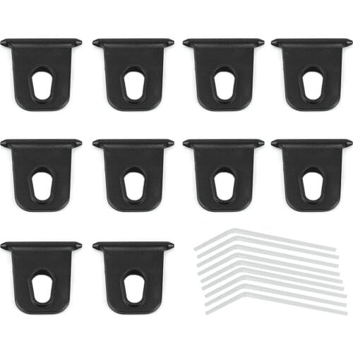 10pcs Portable Awning Hooks Clothes Hanger Organizer Rack Easy To Install For RV Campers RV Awning Hook Black