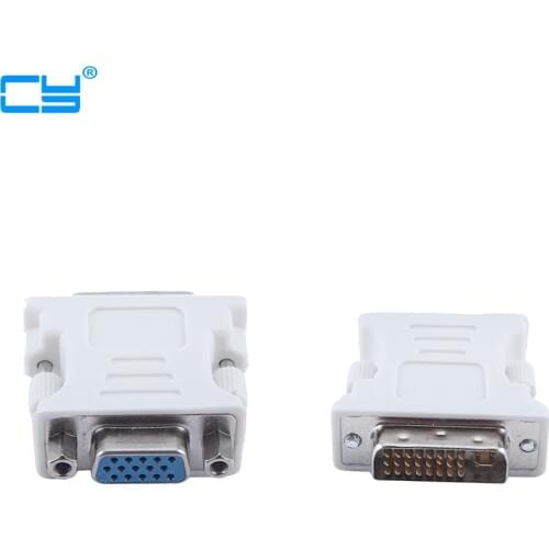 10Pcs/Lot DVI-I 24+5 Male to HD 15 Pin VGA SVGA Female Video Card Monitor LCD Converter Adapter