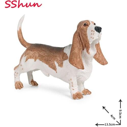 2pc/Set 10*5.5*6CM Childrens Cognitive Simulation Solid Animal Model New Buggy Dog Pet Dog Toy Decoration