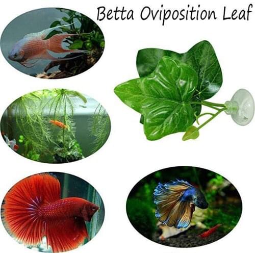 2021 NEW Artificial Plant Leaf Betta Hammock Fish Rest Bed Tropical Aquarium Decor Environmental protection
