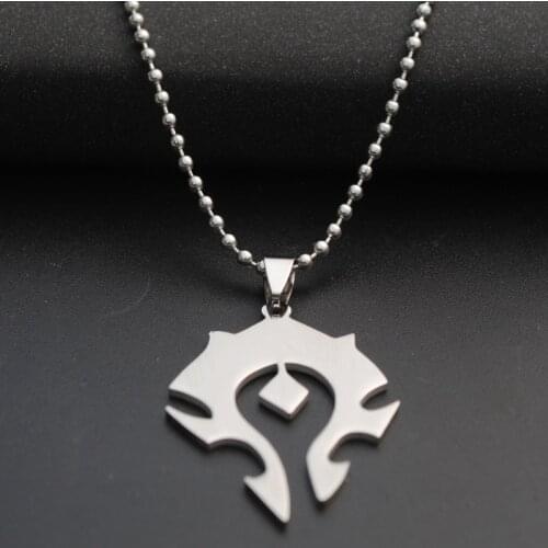 30 stainless steel World tribal game Anime logo charm pendant necklace game sign symbol player popular necklace gift jewelry