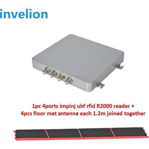 4pcs/lot 865-868Mhz 902-928MHZ long range floor mat antenna +1pcs Indy Impinj R2000 4ports rfid tag reader for sport race timing