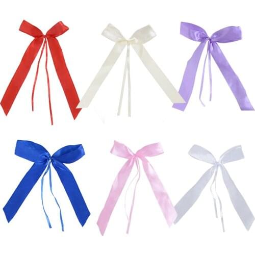 50pcs/lot Smooth Fashion Bow Ribbon Gift Wrapping Bow Birthday Wedding Party Decoration Clothing Handmade Sewing Supplies