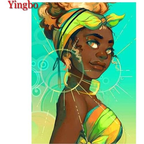 5D Diy Diamond Painting African Women Cross Stitch Diamond Embroidery Needlework Full Drill Square Round Diamond Mosaic Picture