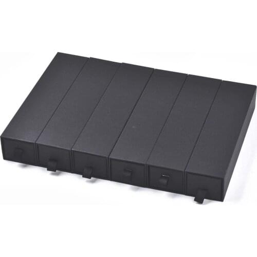 6pcs 24x6x5cm Rectangle Cardboard Jewelry Boxes for Necklace & Ring jewelry packaging display Gifts Box with Sponge Inside