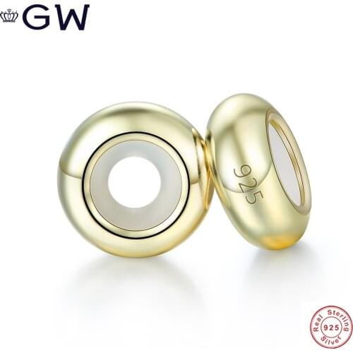 6Pcs/lot 925 Sterling Silver Stopper Spacer Beads For Fit Bracelet & Bangle Charm Diy Jewelry Authentic Jewelry Making