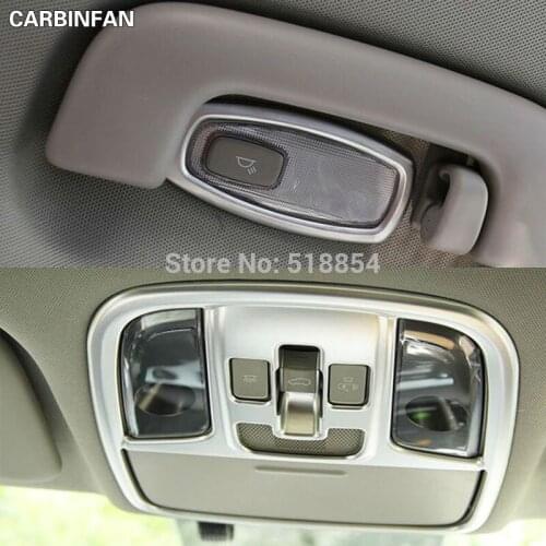 ABS Front Reading lights Frame Trim Rear Reading Lights Frame Sequins Strip Covers 3Pcs/Set For KIA Sportage 4 QL 2016 2017