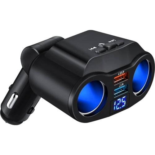 Auto Car Accessories Car Cigarette Lighter Dual USB Car Charger Handsfree Car FM Transmitter MP3 Player Car Adapter Power Socket