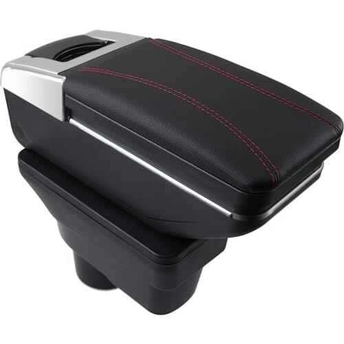 Car-styling For Hyundai Solaris 2 / Accent / Verna 2017 2018 Center Centre Console Storage Box Armrest Arm Rest Rotatable