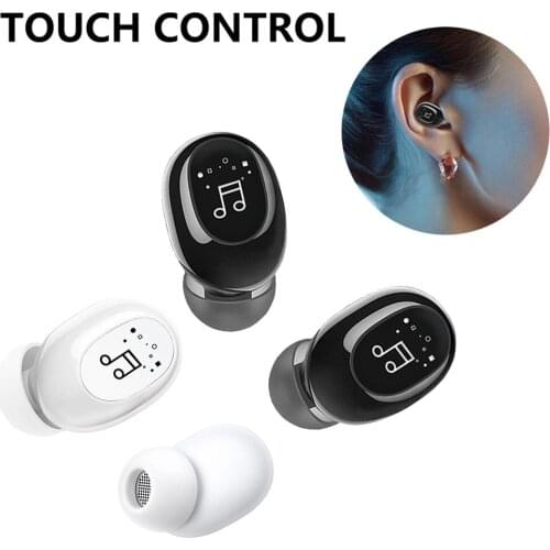 2021 Invisible Ture Wireless Earphone Noise Cancelling Bluetooth Headphone Handsfree Stereo Headset TWS Earbud With Microphone