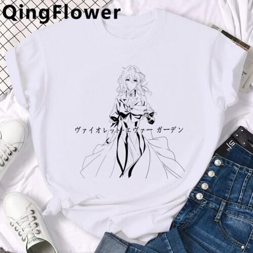 Anime Violet Evergarden clothes top tees men vintage graphic tees ulzzang 2021 harajuku kawaii t-shirt couple clothes