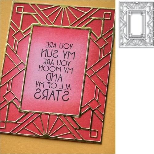 GEOMETRIC DECO PLATE Dies Metal Cutting Die Scrapbook Embossed Paper Card Album Craft Template Cut Stencils New for 2021 Arrive