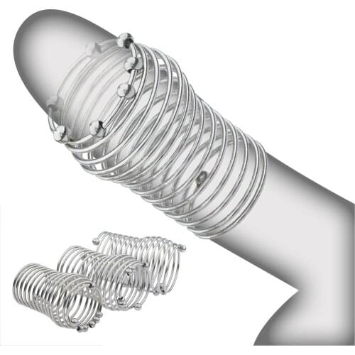 Stainless Steel Penis Ring Cock Rings Penis Sleeve Penis Trainer Penis Stimulate Delay Ejaculation Time Lasting Sex Toys For Men