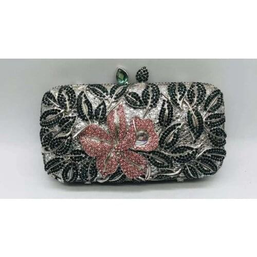 Female Rhinestone Clutch Purse Luxury Ladies Party Purses Fashion Women Square Shape Gemstone Handbags Female Prom clutches Bags