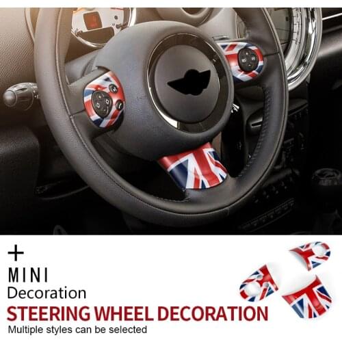 For Mini Cooper Steering Wheel Cover Interior Decoration Accessories Stickers for R55 R56 R57 R58 R59 R60 JCW Clubman Countryman