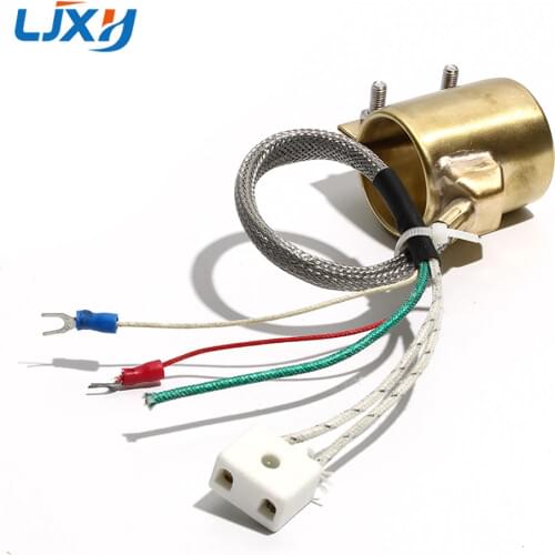 LJXH Brass Band Heater Electric Heating Ring 36x45/36x50/38x30/38x40/38x50mm Inner Diameter x Height with Two/Three/Five Wire