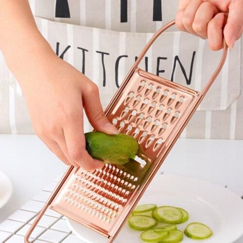 Multifuction Kitchen Gadgets Gold Stainless Steel Grater Potato Fruit Slicer Peel Scrape Vegetable Cutter Chopper Wipe Radish