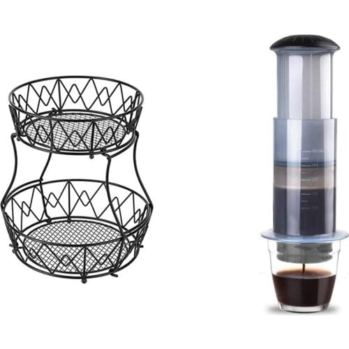 Tiered Fruit Bowls Orange Storage Stacking & Coffee And Espresso Maker Quickly Makes Delicious Coffee Without Bitterness