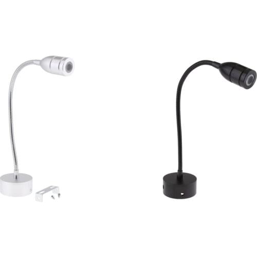 Marine 12V Led White/Red Light, Dimmable Lamps, Flexible Reading Chart Light for Boat, Rv, Caravan