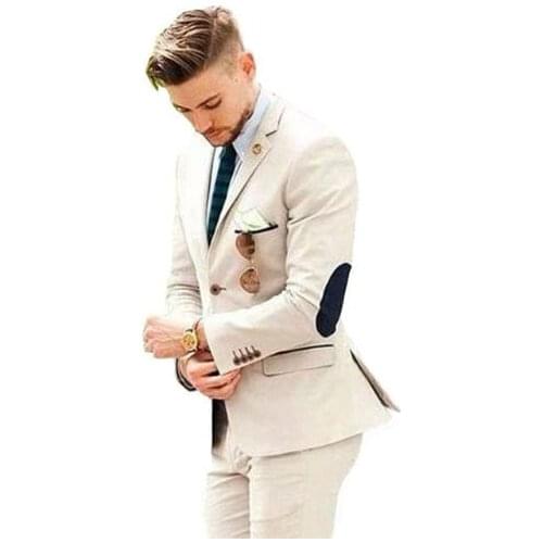 Mens Suits Groom Tuxedos Groomsmen One Button Wedding Party men latest Coat Pant Designs Suits (Jacket+Pants) costume homme