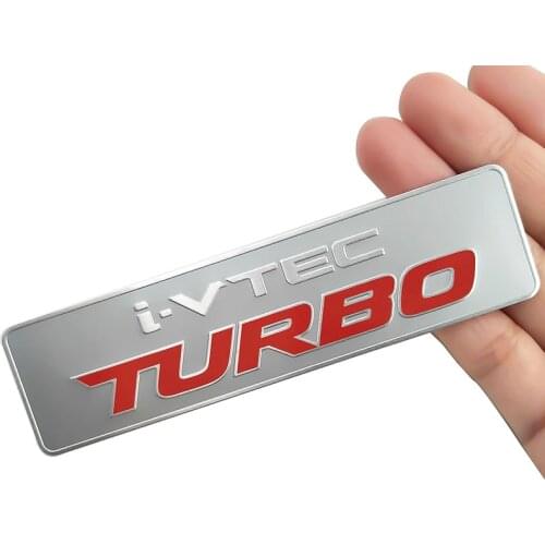 I-VTEC Sticker iVTEC Turbo Car Styling Refit Emblem Fender Tail Body Badge Aluminum Sticker for Honda Civic Accord Spirior CRV