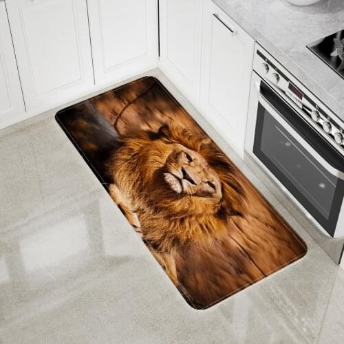 Africa Lion Floor Mat Cosmic Fox Raja Yoga Area Rugs Large for Home Decor Bedroom Livingroom Print Dangerous Tiger Doormat