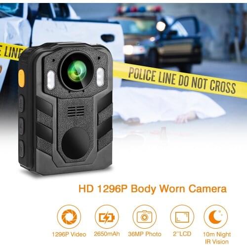 Body Camera Z09L 1296P HD Video Recorder 2650mAh Rechargable Battery With Base 128G TF Cards IR Night Vision Wearable Mini Ca