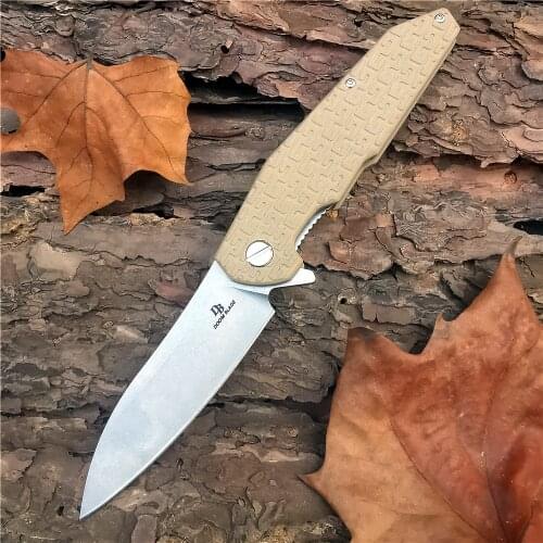 Outdoor Tactical Camping Hunting Survival Pocket Folding Knife Sharp Durable D2 Flipper Knives Tool Ball Bearing Fast Open G10
