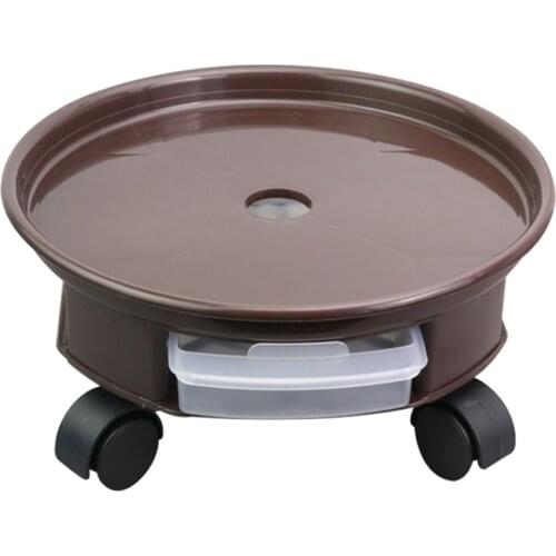 Movable Plant Pallet Caddy w/ Easy Moving Caster Flower Stand Outdoor/Indoor