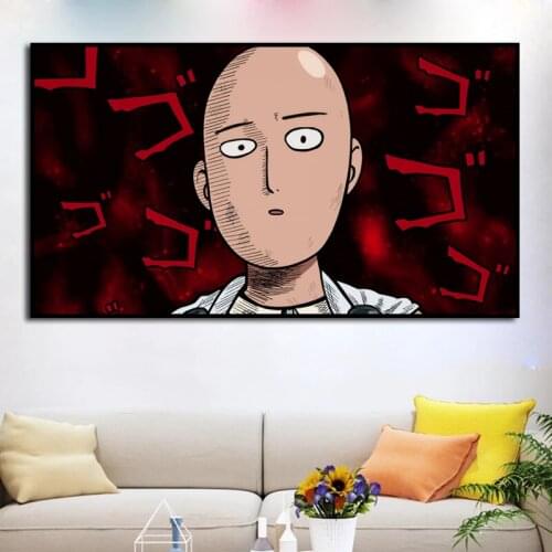 One Punch Man Anime Art Prints Anime Manga Wall Art Print Decor Poster,50 x 70 cm,No Frame