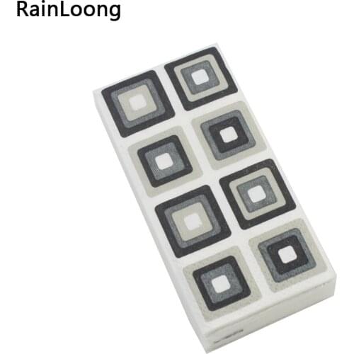 [RainLoong] Stone Printed Pocket Napkin Tissue Handkerchiefs For Decoration Personal Care 21*21cm 5packs (10pcs/pack)