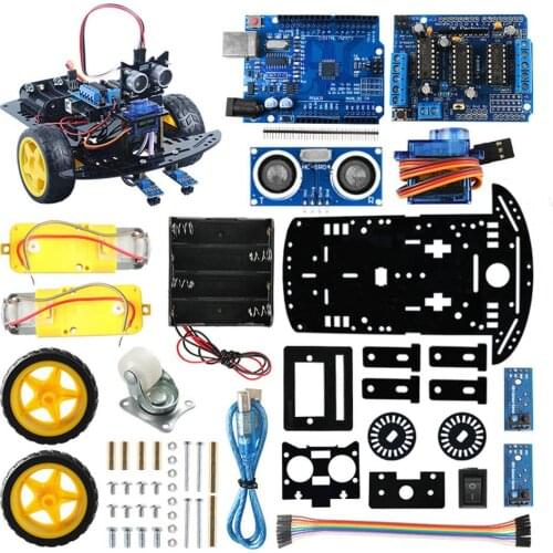 2WD Smart Robot Car Chassis Kit for L298N motor drive module for Arduino CH340 Uno R3 with Ultrasonic Module