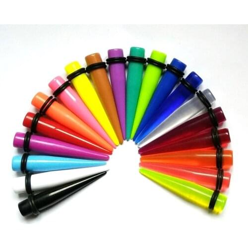36pcs/set acrylic ear taper&plug set body piercing jewelry ear gauges expander stretcher piercing earring uv plug