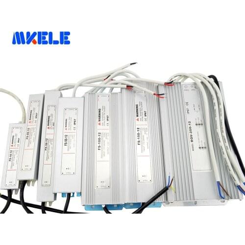 Waterproof Ip67 Led Driver Ac Dc 12V 15V 24V 36V 48V 10w 20w 30w 50w 60w 100w 120w 150w 200w 250w Switching Power Supply