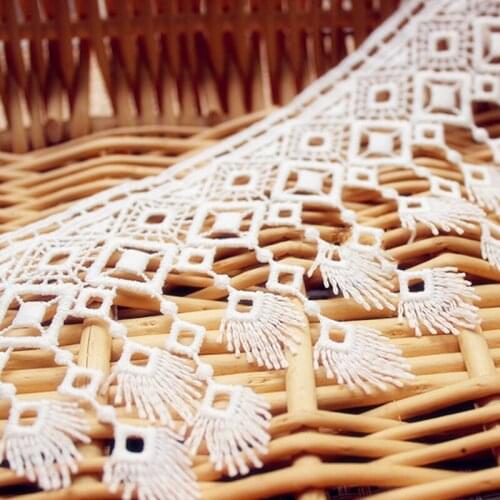 Exquisite Tassel Lace Trim Milk Silk Water-Soluble Embroidery DIY Dress Skrit Sewing Accessories Width 9Cm VQX181005